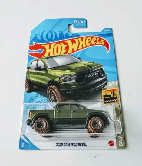 Hotwheels 2021 Baja Blazers 2020 Ram 1500 Rebel (Green)