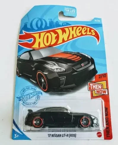Hot Wheels 2021 Then and Now 2 of 10- 2017 Nissan Skyline GT-R (R35) Black (Kroger exclusive) GTD41