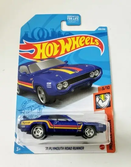 Hot Wheels 2021 Muscle Mania 3 of 10 1971 Plymouth Road Runner Blue GTB42
