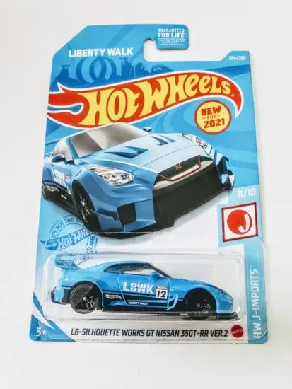 Hot Wheels 2021 HW J-Imports 8 of 10 LB-Silhouette Works GT Nissan 35GT-RR Ver.2 (LBWK) blue GRX63