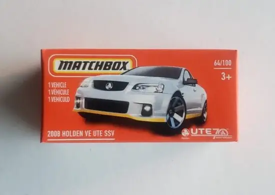 Matchbox 2021 Power Grabs 64 of 100 - 2008 Holden VE UTE SSV 70th anniversary GXN79