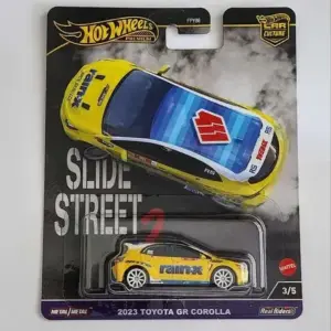 Hot wheels Gold Premium 2024 Car Culture Slide street 2 FPY86-959H - 3 of 5 - 2023 Toyota GR Corolla yellow rainx HKC82