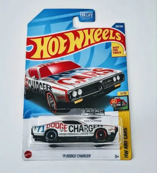 Hot Wheels 2022 HW art 5 of 10 1971 Dodge Charger Zamac HCY31
