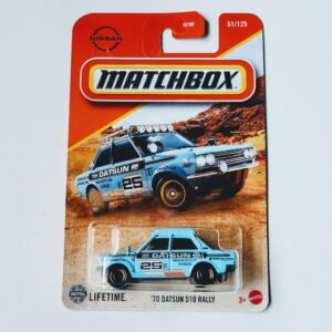 Matchbox 2025 51 of 125 – 1970 Datsun 510 Rally blue JBP45