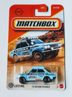 Matchbox 2025 51 of 125 - 1970 Datsun 510 Rally blue JBP45