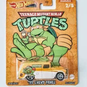 Hot Wheels 2022 Pop Culture Mix Teenage Mutant Ninja Turtles 2 of 5 Chevy Panel HCN88