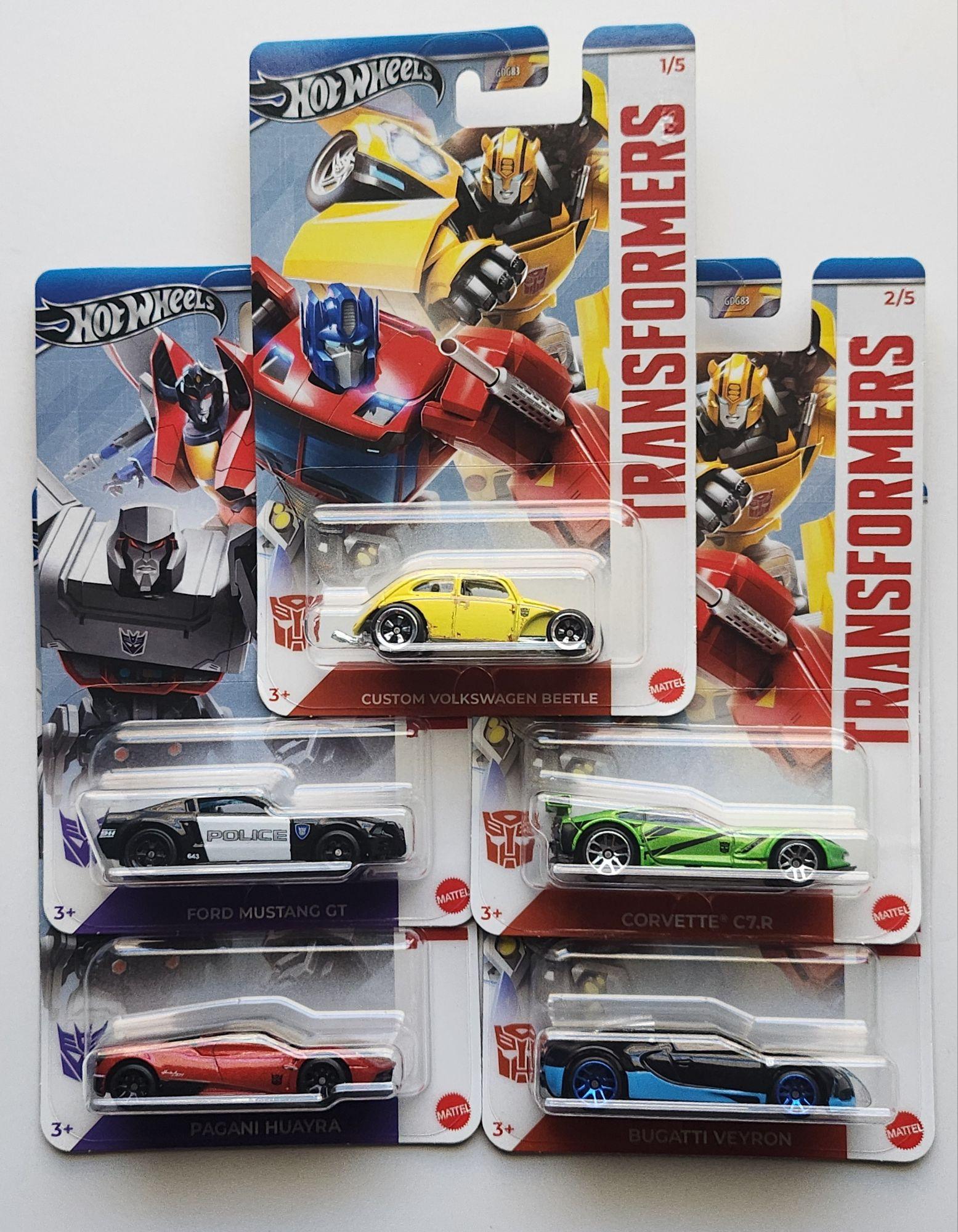 Hot wheels Silver series - Transformers complete set of 5