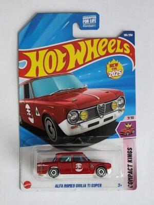 Hot wheels 2025 Compact Kings 5 of 5 Alfa Romeo Giulia TI Super red