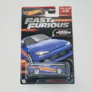 Hot Wheels 2023 Walmart Fast & Furious mix 1 - 3 of 10 Nissan Silvia S15 blue/red HNR93