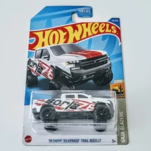 Hot Wheels 2022 Baja Blazers 7 of 10 - 2019 Chevy Silverado Trail Boss LT White Borla Performance