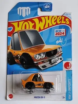Hot wheels 2024 HW J-imports 7 of 10 Mazda Rx-3 orange (Mad Mike) HRY71