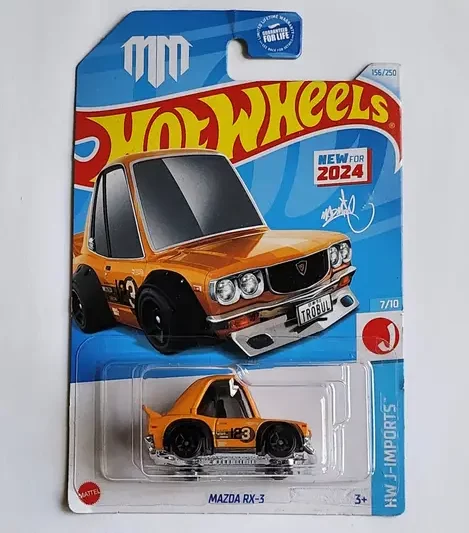 Hot wheels 2024 HW J-imports 7 of 10 Mazda Rx-3 orange (Mad Mike) HRY71