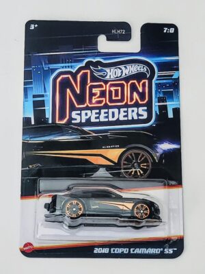 Hot wheels Silver series 2025 Neon Speeders HLH72-956E- 2018 Copo Camaro SS black JCB06 (full metal)