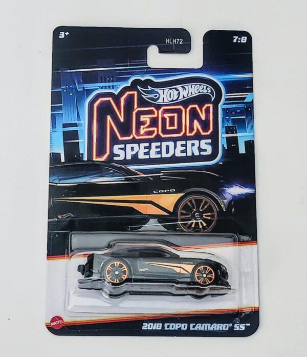 Hot wheels Silver series 2025 Neon Speeders HLH72-956E- 2018 Copo Camaro SS black JCB06 (full metal)