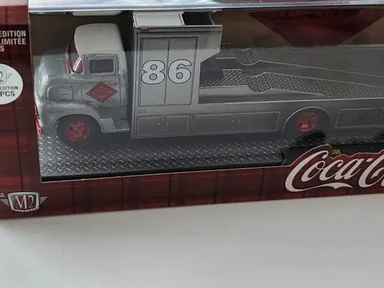 M2 Machines 2023 Coca-Cola Auto Hauler Series 56000 Release TW20 1956 Ford Coe & 1957 Ford Fairlane 500 Raw chase (limited edition 250 pcs) 22-10