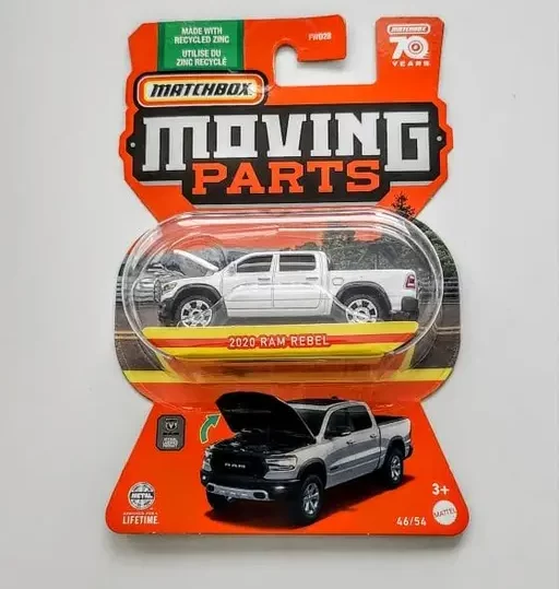 Matchbox 2023 Moving Parts 14 of 54 2020  Ram rebel white HLG31