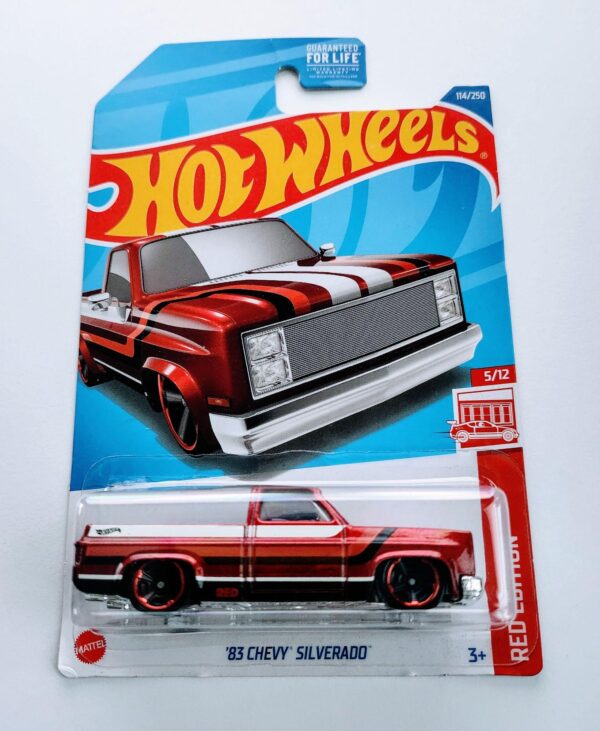 Hot Wheels 2022 Target Red Edition 5 of 12 1983 Chevy Silverado red HCY62