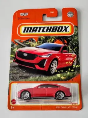 Matchbox 2022 MBX Highway 72 of 100 2021 Cadillac CTS-V red HFP00