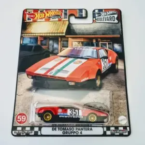 Hot Wheels 2022 Car Culture Boulevard Mix M 59 of 60 De Tomaso Pantera Gruppo 4 Red HCR04