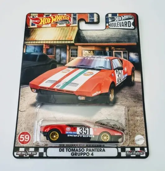 Hot Wheels 2022 Car Culture Boulevard Mix M 59 of 60 De Tomaso Pantera Gruppo 4 Red HCR04