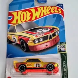 Hot Wheels 2022 Retro Racers 02 of 10 1973 BMW 3.0 CSL Race Car Yellow HCW51