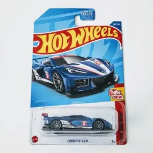Hot Wheels 2022 Then and Now 1 of 10 Corvette C8.r blue HCT73