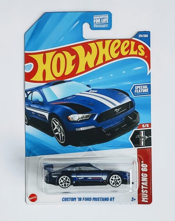 Hot wheels 2025 Mustang 60th - Custom 2018 Ford Mustang GT blue