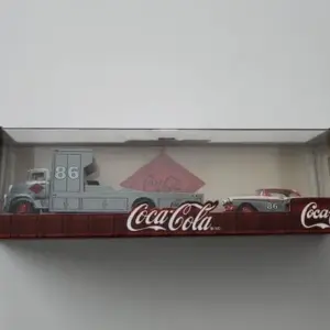 M2 Machines 2023 Coca-Cola Auto Hauler Series 56000 Release TW20 1956 Ford COE & 1957 Ford Fairlane 500 Raw Chase (limited edition 250 pcs) 22-10