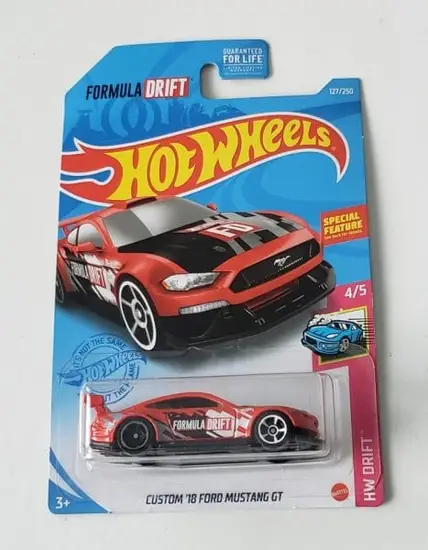 Hot Wheels 2021 HW Drift Custom 2018 Ford Mustang GT (Formula Drift) Red GTB25