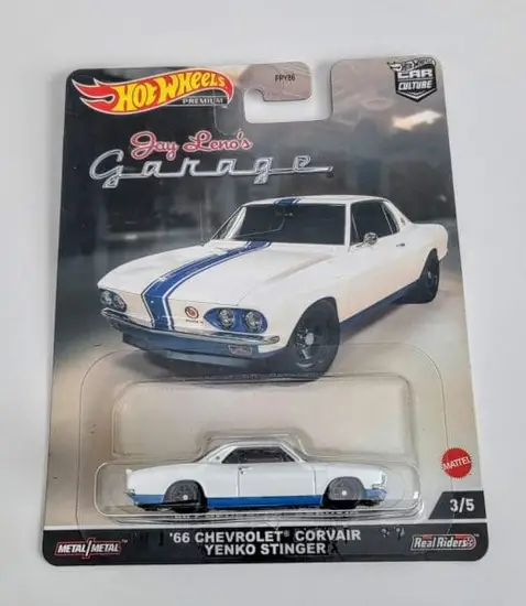 Hot Wheels 2022 Car Culture Jay Leno's Garage 3 of 5 1966 Chevrolet Corvair Yenko Stinger white HCJ84