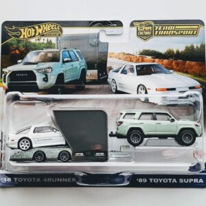 Hot Wheels Premium 2024 Car Culture Team Transport 72 2018 Toyota 4Runner and 1989 Toyota Supra HRV37