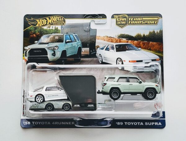 Hot wheels Premium 2024 Car Culture Team Transport #72 - 2018 Toyota 4Runner and 1989 Toyota Supra HRV37