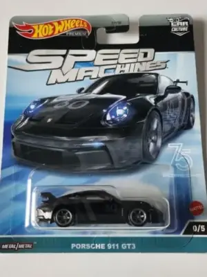 Hot Wheels 2023 Car Culture Speed Machines 0 of 5 Porsche 911 GT3 black chase