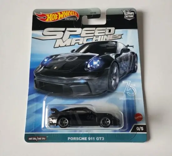 Hot Wheels 2023 Car Culture Speed Machines 0 of 5 Porsche 911 GT3 black chase