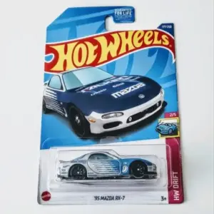 Hot Wheels 2022 HW Drift 2 of 5 1995 Mazda RX-7 grey blue Falken Team Drift car