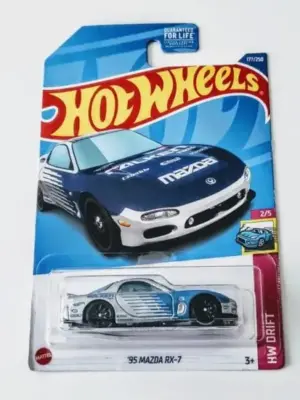 Hot Wheels 2022 HW Drift 2 of 5 1995 Mazda RX-7 grey/blue Falken Team Drift car