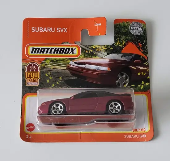 Matchbox 2021 MBX Highway 88 of 100 Subaru SVX Red GVX98 (Ryu Asada)