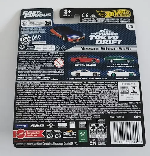 Hot wheels 2024 Fast and furious Premium mix F 1 of 5 Nissan Silva (S15) HNW46