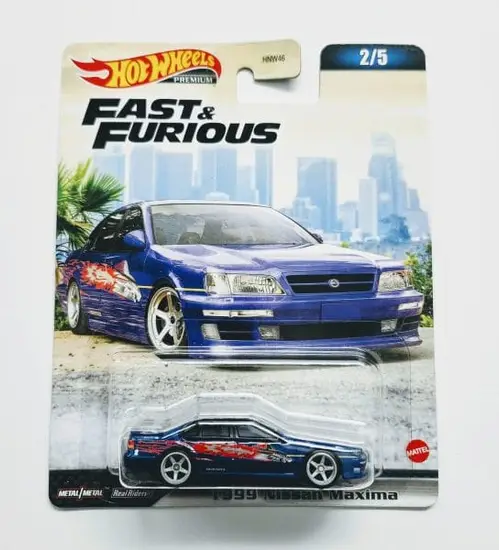 Hot Wheels 2023 Fast & Furious Premium Mix C - 2 of 5- 1999 Nissan Maxima blue HKD23