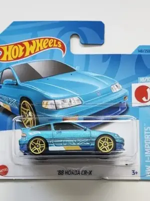 Hot Wheels 2023 HW J-imports 10 of 10 1988 Honda CR-X blue short card HKG68