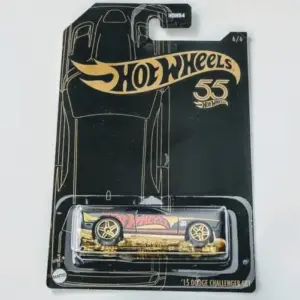 Hot Wheels 2023 55th Anniversary Pearl and Chrome 6 of 6 2015 Dodge Challenger SRT HLK01