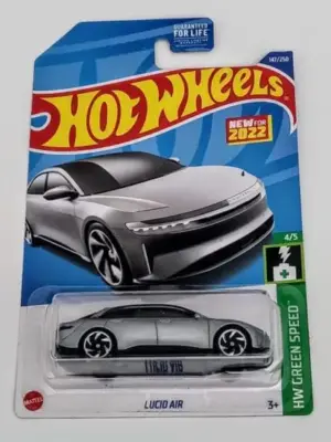 Hot Wheels 2022 HW Green Speed 4 of 5 Lucid Air gray HCT24