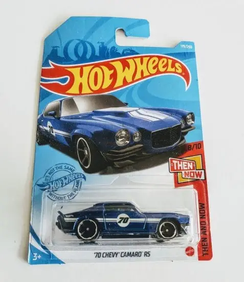 Hot Wheels 2021 Then and Now 8 of 10 - 1970 Chevy Camaro RS (blue)