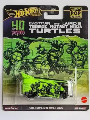 Hot wheels Premium 2024 Pop Culture mix 4 - 40th anniversary TNMNT - Volkswagen Drag Bus green HVJ46