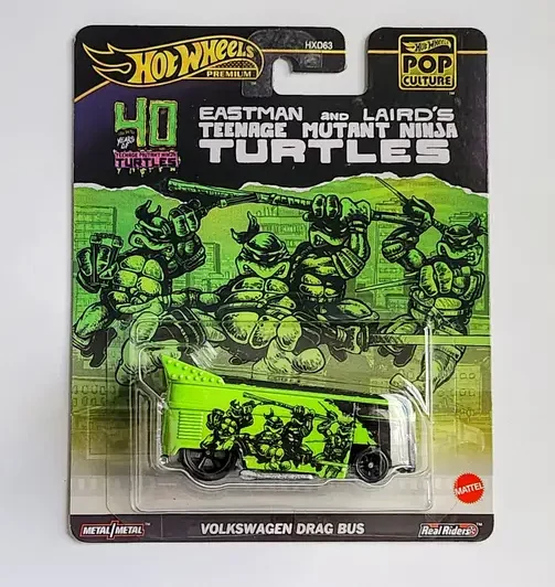 Hot wheels Premium 2024 Pop Culture mix 4 - 40th anniversary TNMNT - Volkswagen Drag Bus green HVJ46