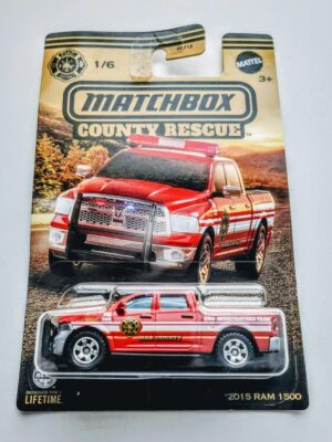 Matchbox 2024 County Rescue Series 1 of 6 - 2015 Dodge Ram 1500 red HVR89