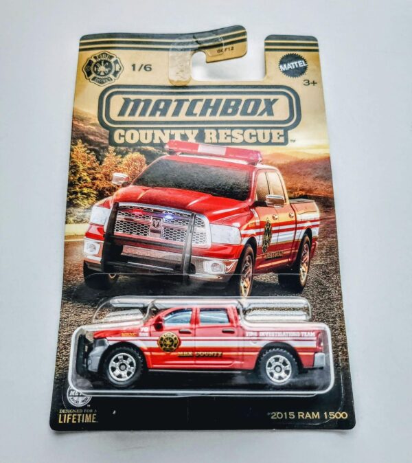Matchbox 2024 County Rescue Series 1 of 6 - 2015 Dodge Ram 1500 red HVR89
