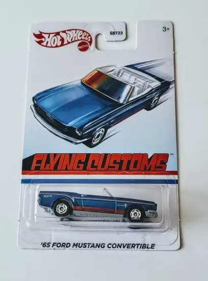 Hot Wheels 2022 Flying Customs 1965 Ford Mustang Convertible Blue HDG53