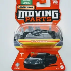Matchbox 2023 Moving Parts 3 of 54 Tesla Roadster black HLF88