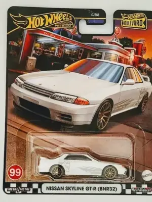 Hot wheels 2024 Boulevard Mix V 99 of 100 Nissan Skyline  GT-R  (BNR32) Godzilla white HRT74